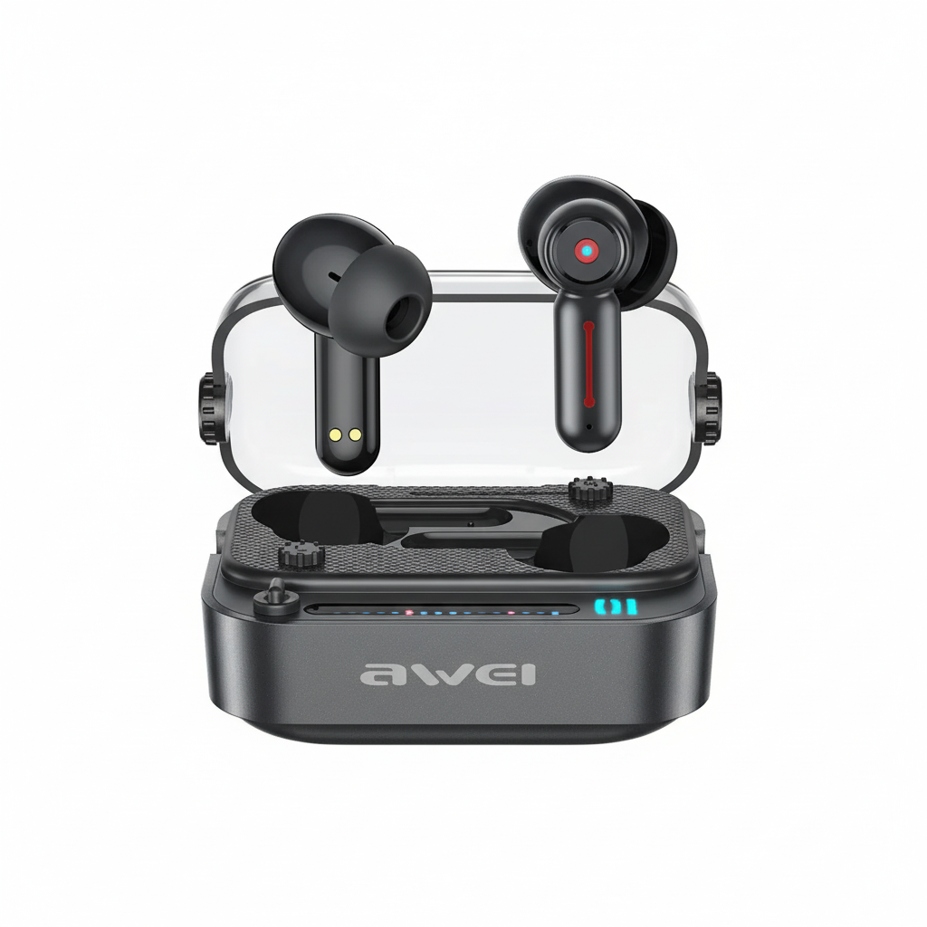 Awei T58 TWS Wireless Headphone In-Ear Earbuds Wireless Earbuds Voice Wake Up Wireless Gaming Wireless Earbuds