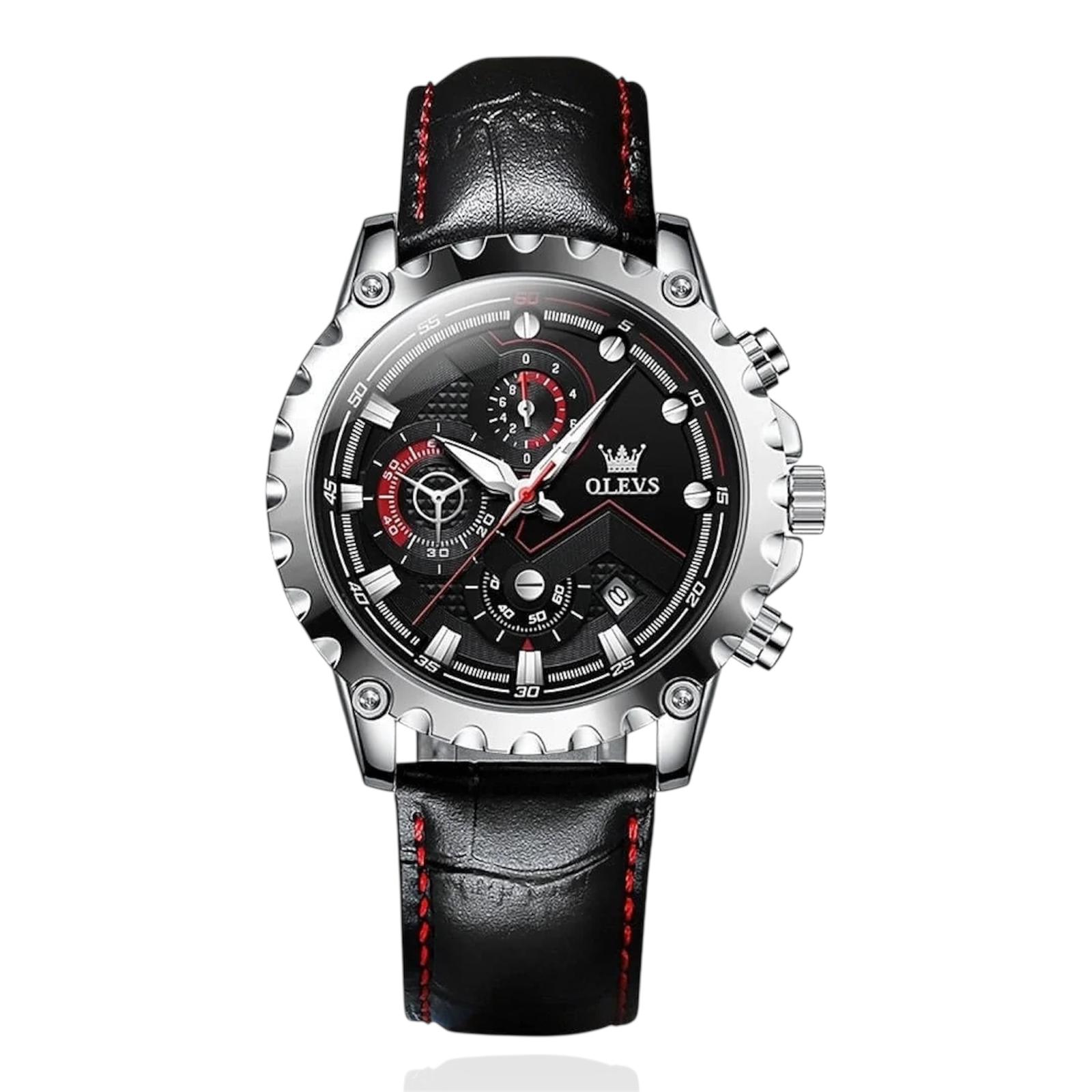 Olevs 2873 Nuovo orologio sportivo di lusso al quarzo da uomo, impermeabile, con 3 funzioni, analogico, da polso casual