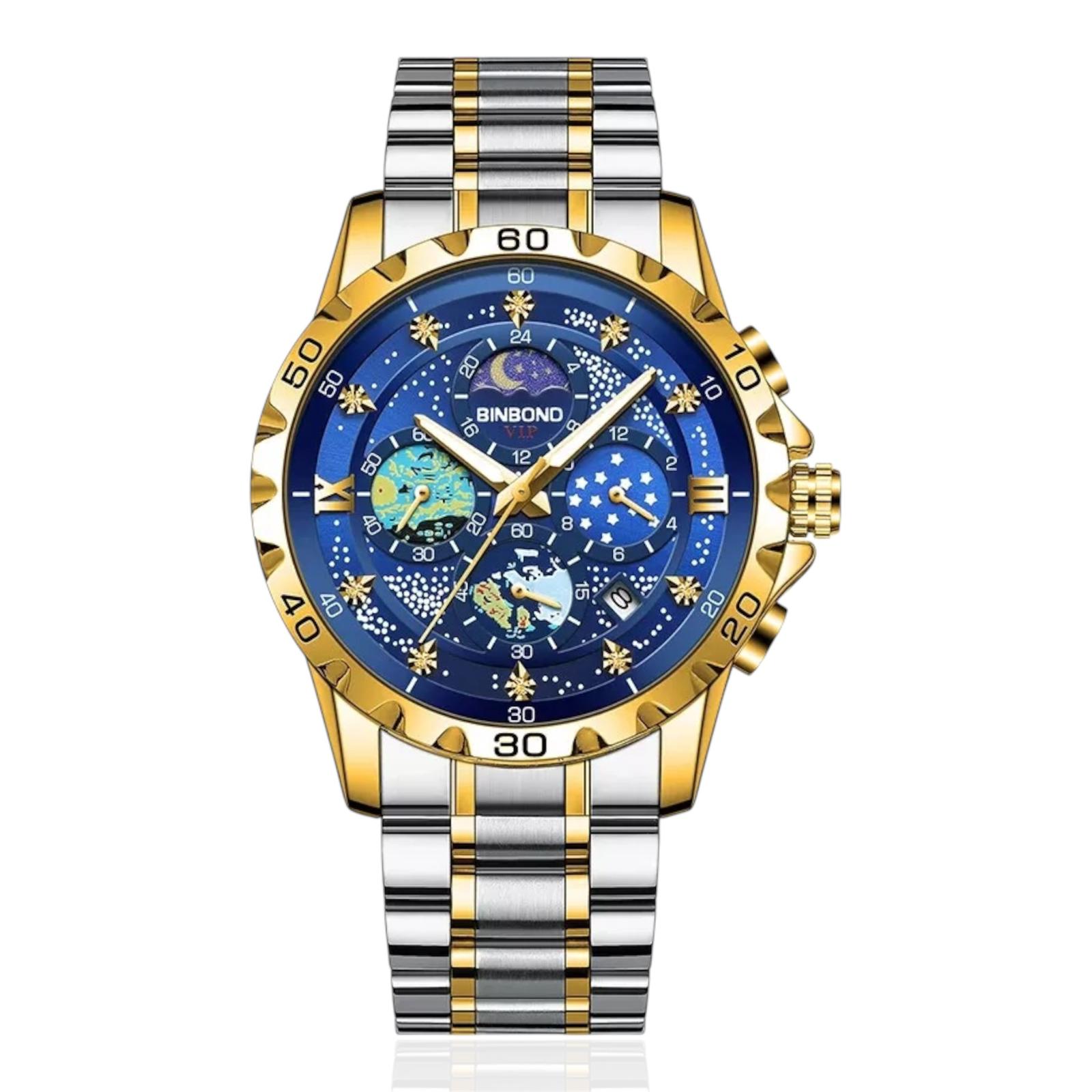 BINBOND Men's Quartz Watches Waterproof Date Luminous Small Three Pin Fashion Business Men's Watches - Acquisti Online