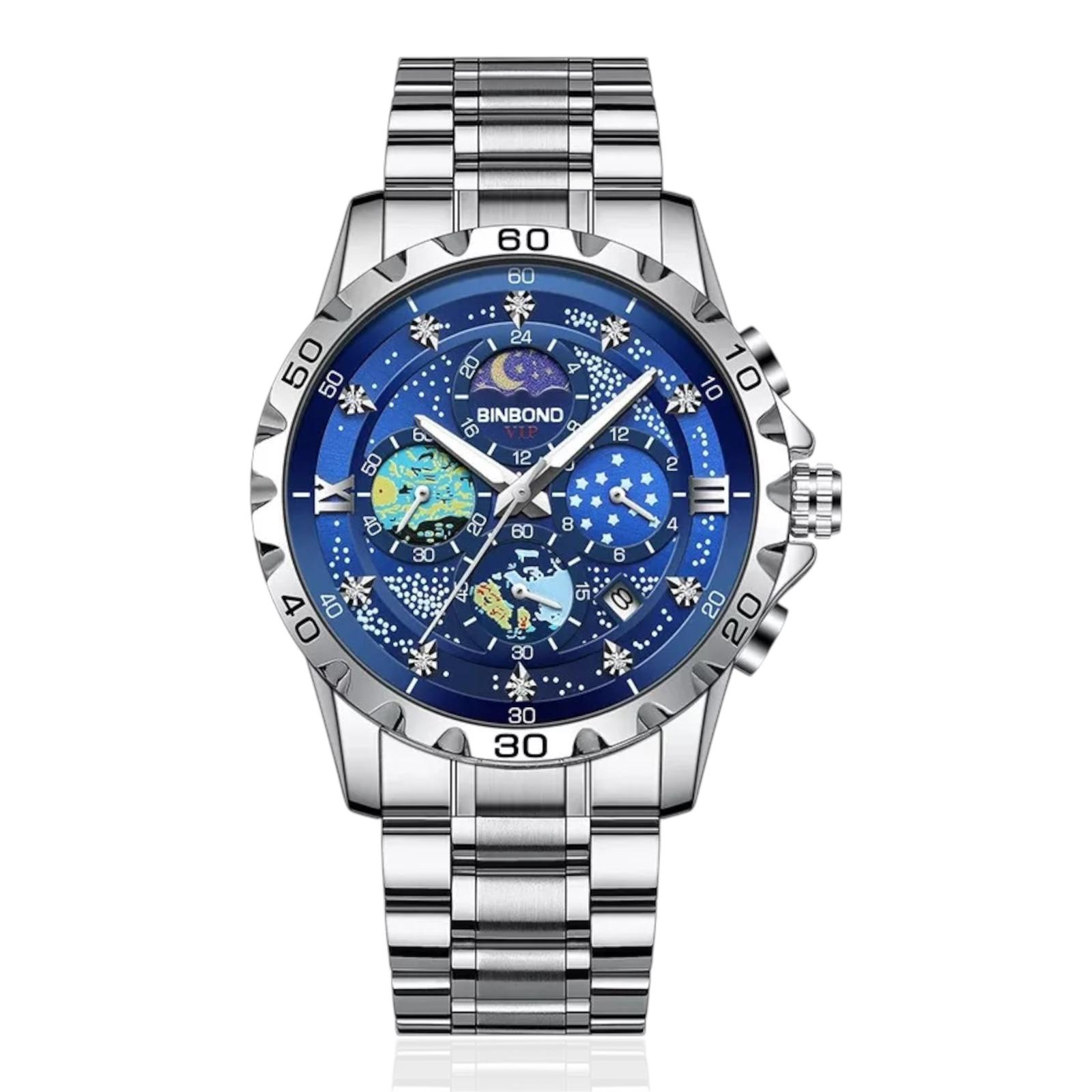BINBOND Men's Quartz Watches Waterproof Date Luminous Small Three Pin Fashion Business Men's Watches - Acquisti Online