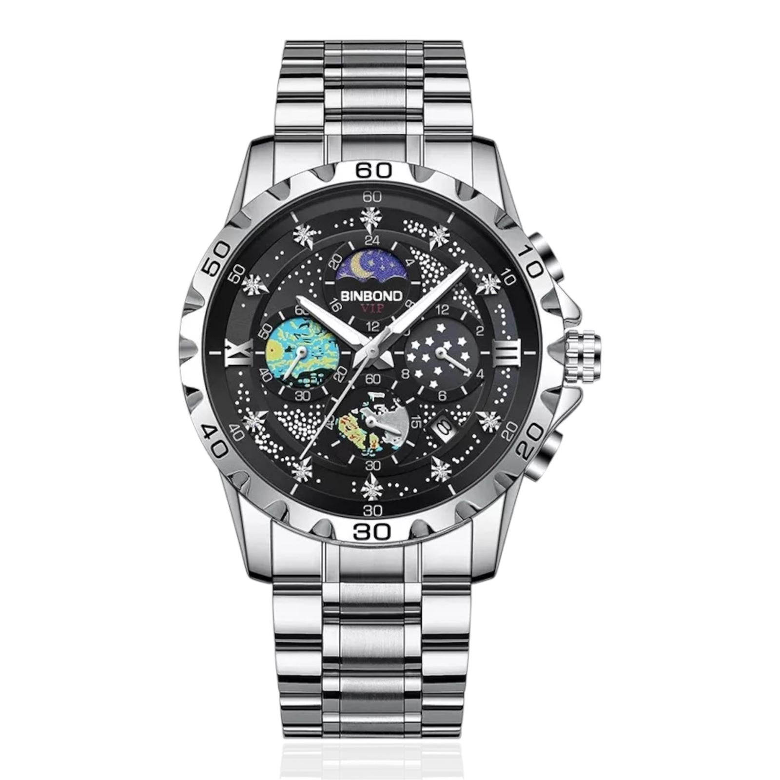 BINBOND Men's Quartz Watches Waterproof Date Luminous Small Three Pin Fashion Business Men's Watches - Acquisti Online
