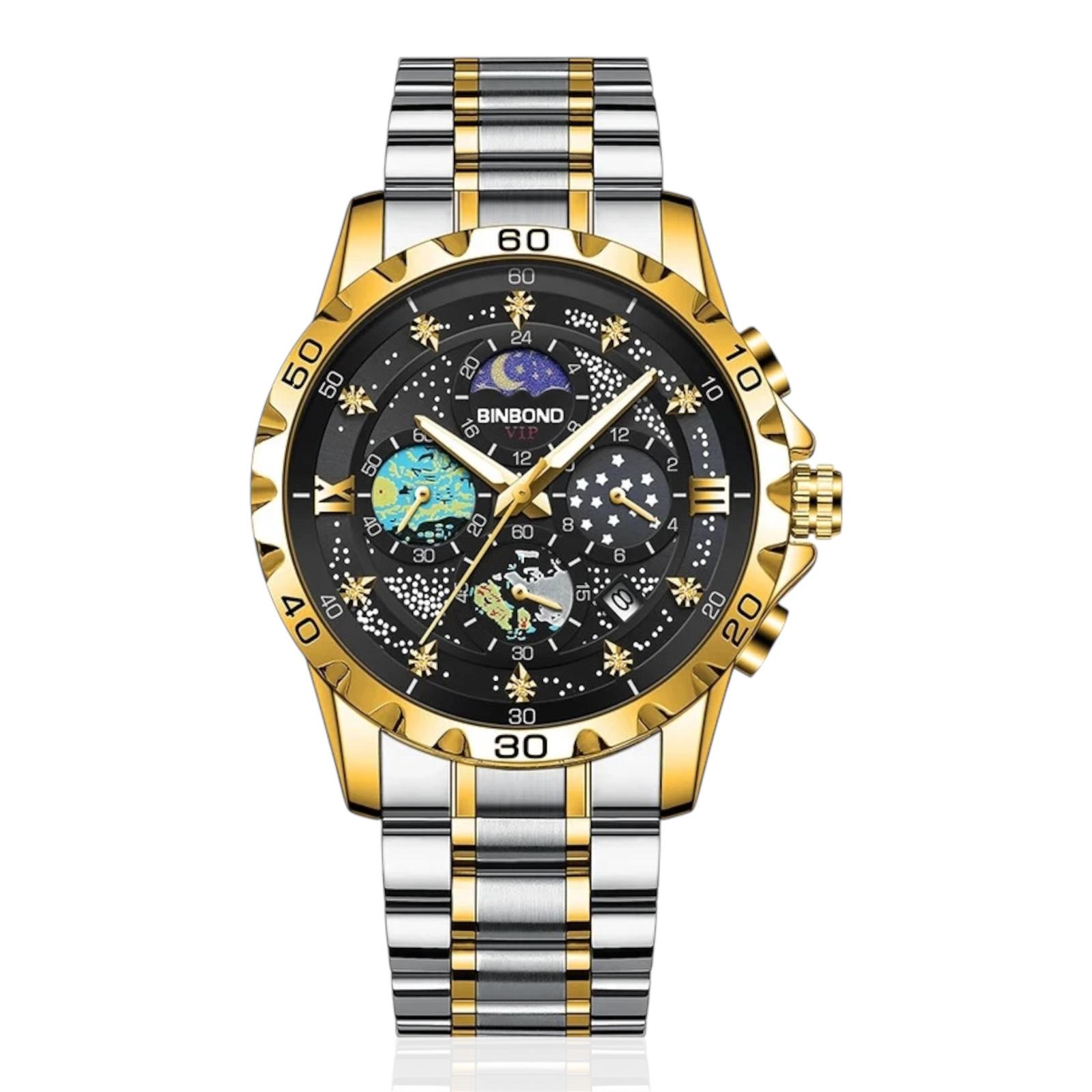 BINBOND Men's Quartz Watches Waterproof Date Luminous Small Three Pin Fashion Business Men's Watches - Acquisti Online