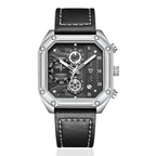 Men's Square Multifunctional Watch with Quartz Movement Square Quartz Watch Waterproof with luminous watch