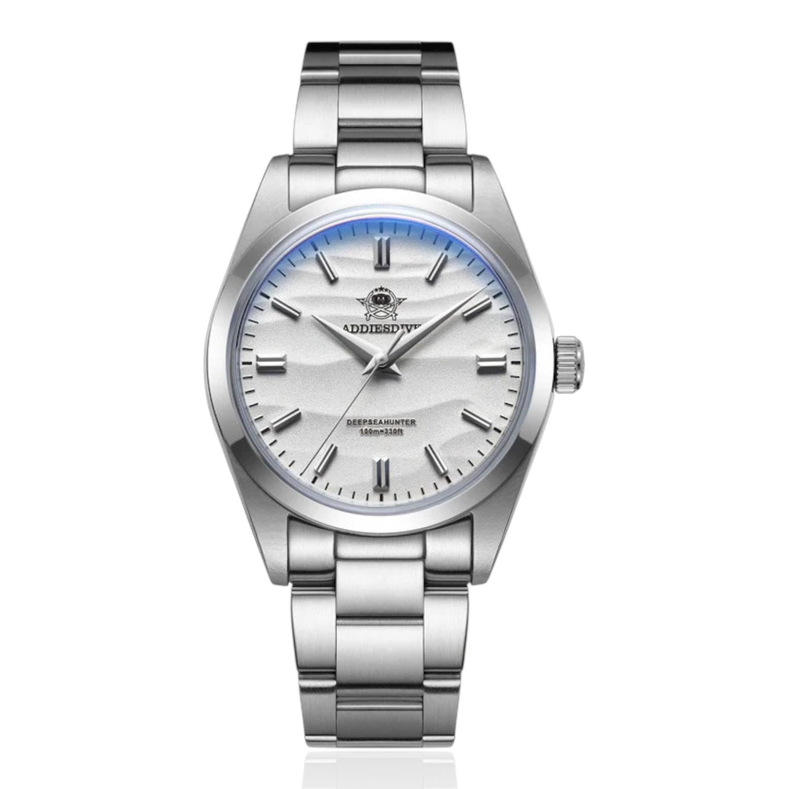 ADDIESDIVE AD2030 Luxury Quartz Watch 10Bar Steel Diving Wristwatch Bubble Mirror Pot Cover Glass Sports Men's Watches