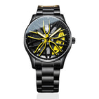 Men's Luxury Men's Watch Rotating Wheel Hub Original Quartz Men's Watch Stainless Steel Elegant Watch
