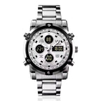 OLEVS New Dual Display Men's Watch Luxury Sport Waterproof Quartz Steel Strip Electronic Luminous Men's Watch