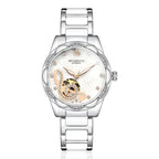 Fashion Luxury Women's Automatic Mechanical Ladies Watches Ceramic Stainless Steel Self-Winding Wristwatch
