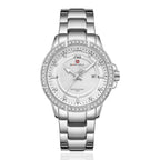 NAVIFORCE 9187 Brand Women Stainless Steel Quartz High Quality Movement Hours Clock Luxury Women Watch