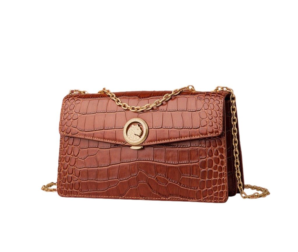 Damesmode High-end Trend Schoudertas Grote Capaciteit Originele Leren Schouderketting Strip Dames Crossbody Tas