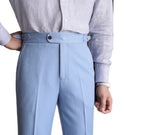 Men's Fashionable Casual High-waisted Men's Non-ironing Elastic Hanging Pants Naples Solid Color Men's Casual Pants