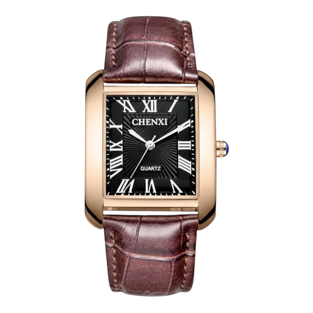 Chenxi Fashion Quartz Movement Square Fashion Couple Casual Leather Belt Watch - Acquisti Online