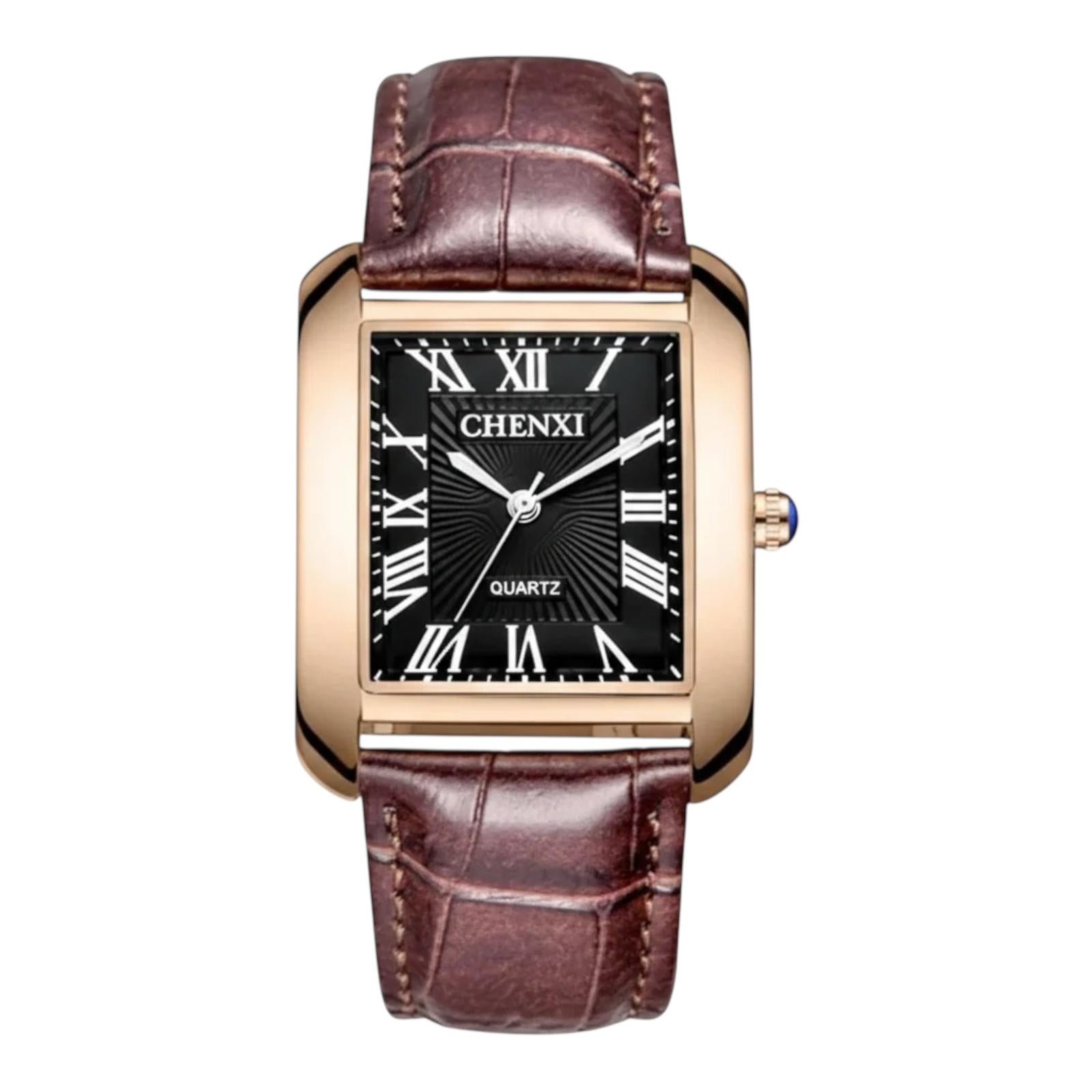 Chenxi Fashion Quartz Movement Square Fashion Couple Casual Leather Belt Watch - Acquisti Online