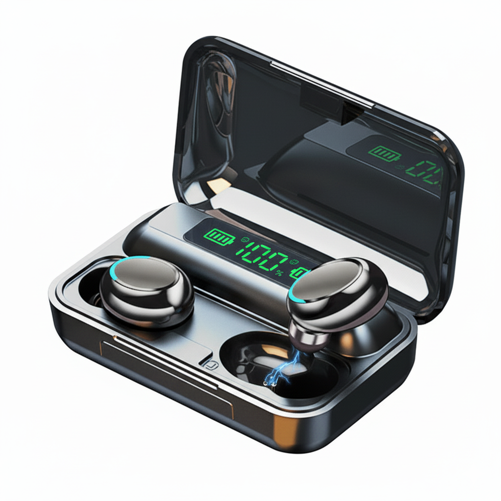 F9 Wireless Bluetooth Headphone Led Digital Display Tws V5.0 9D Stereo Earphones Wireless Headset Bluetooth Earphone