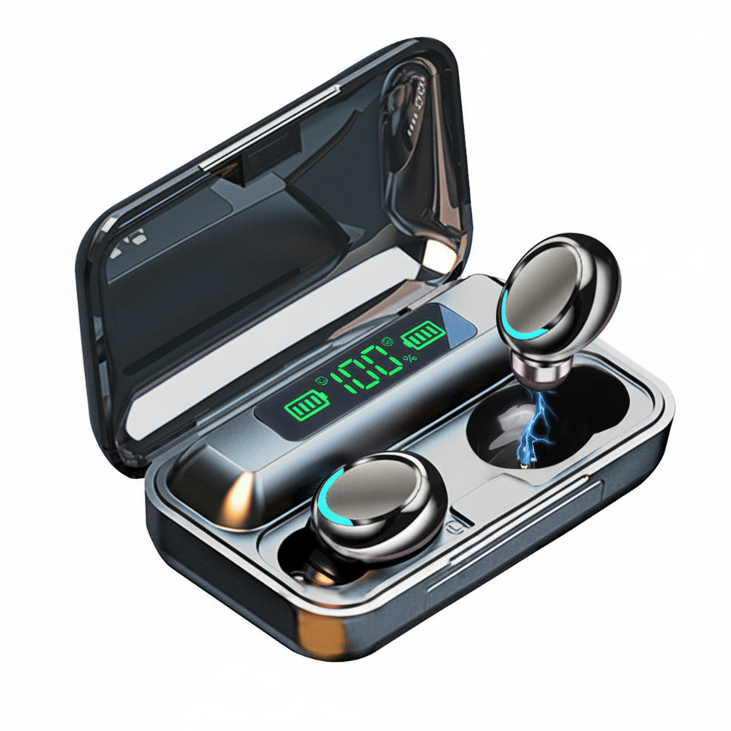 F9 Wireless Bluetooth Headphone Led Digital Display Tws V5.0 9D Stereo Earphones Wireless Headset Bluetooth Earphone