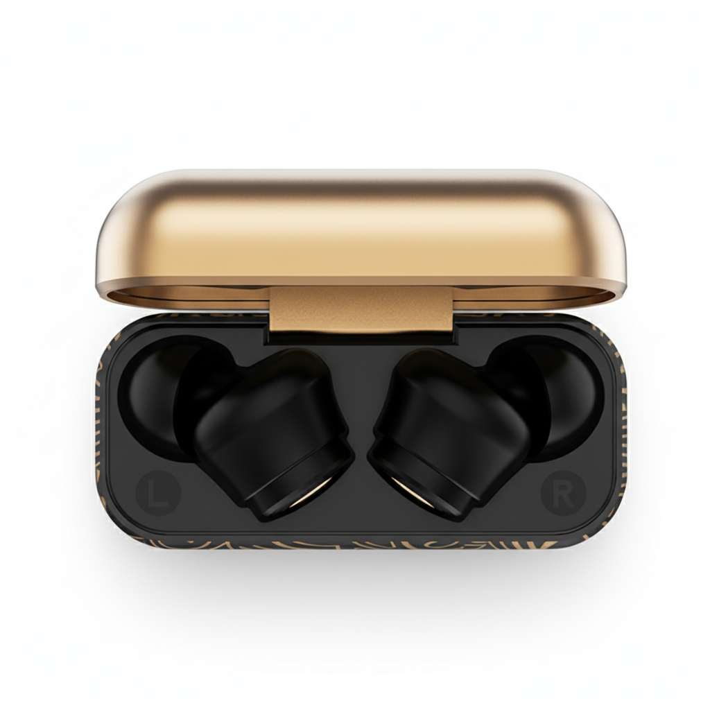 TS-100 HiFi Stereo Bass In-Ear Headphone Wireless 5.0 TWS Graffiti Earbuds LED Battery Indicator Wireless Headphone