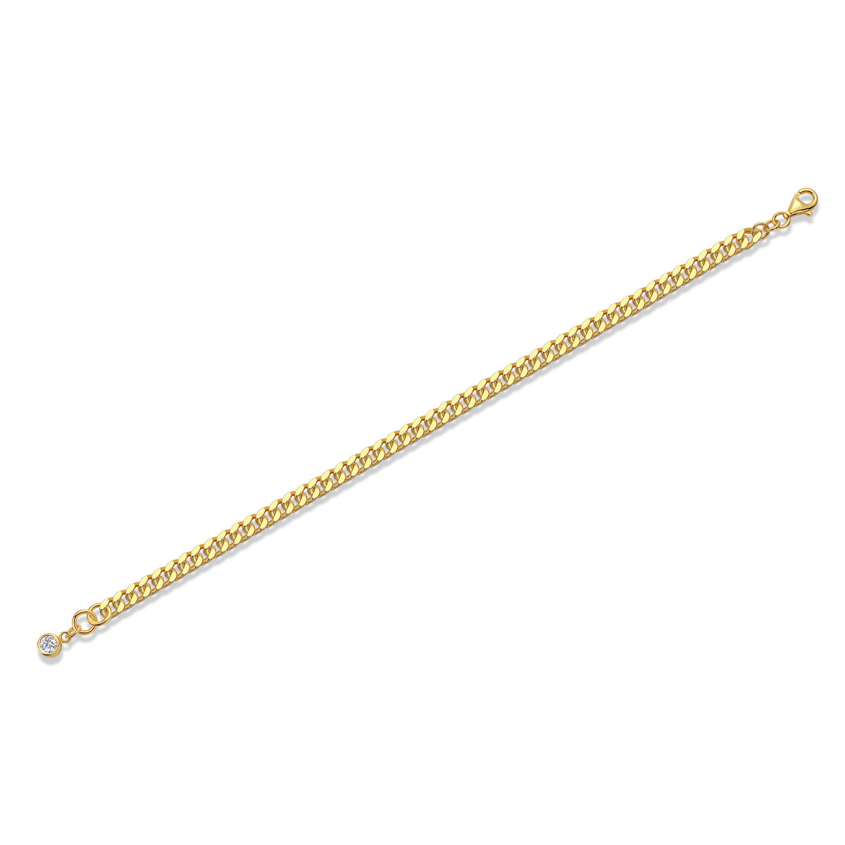 Bracciale di lusso da donna con diamanti Moissanite Bracciale in argento sterling S925 placcato oro 18 carati Catena cubana Bracciale da donna