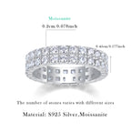 Women's Luxury Ring Multi-Row Moissanite Diamond Ring 925 Sterling Silver Ring Women Fashion Engagement Ring