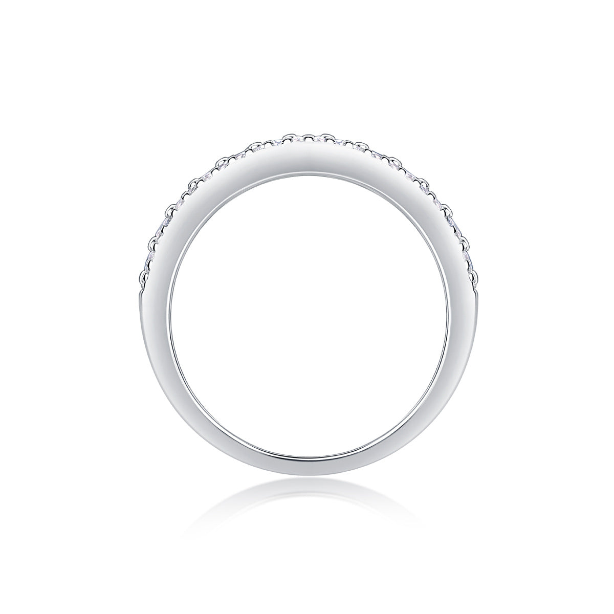 Women Luxury Ring Multi-Row Moissanite Diamond Ring White Gold Plated S925 Sterling Silver Ring Women Engagement Ring