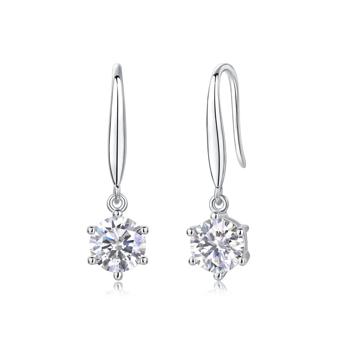 Women Luxury Earring  925 Sterling Silver Moissanite Diamond Silver Earrings Hip Hoop Stud Women Silver Earrings