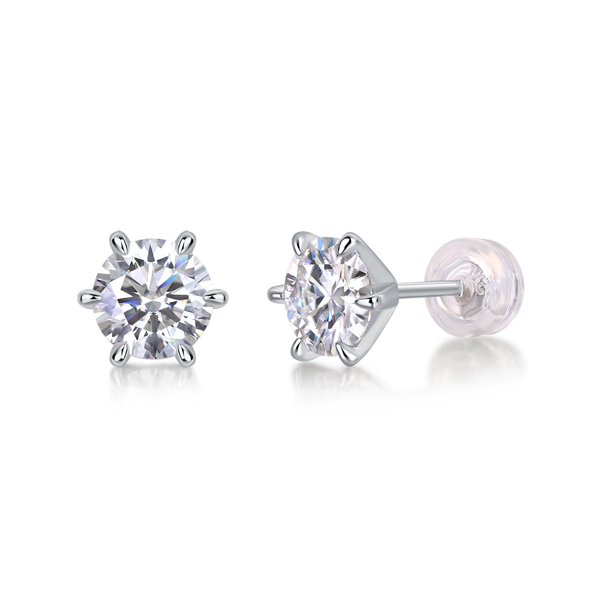 Women Luxury Earring S925 Sterling Silver Rhodium Plated Stud Earrings Moissanite Diamond Earrings Hoop Women Earrings
