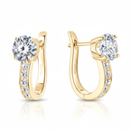 Women's Luxury Earring 925 Sterling Silver U-shaped Hoop Earrings High-grade Moissanite Diamond Women's Earrings