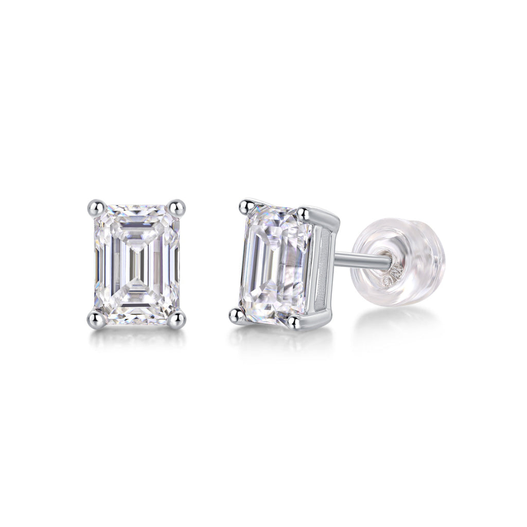 Women's Luxury Earrings Studs Set 925 Sterling Silver Moissanite Diamond Earrings 18K Gold Plated  Stud Earrings