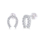 Women Luxury Earrings Moissanite Diamond 925 Sterling Silver Earrings Hig Quality Hip Hoop Stud Fashion Women Earrings