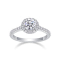 Women Luxury Ring Large Moissanite Diamond Ring 925 Sterling Silver Ring Rhodium Plated Women Engagement Ring