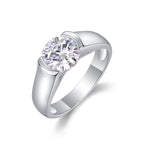 Women's Luxury Ring Moissanite Diamond Ring S925 Sterling Silver Ring 18k White Gold Plated Engagement Women Ring