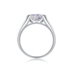 Women's Luxury Ring Moissanite Diamond Ring S925 Sterling Silver Ring 18k White Gold Plated Engagement Women Ring