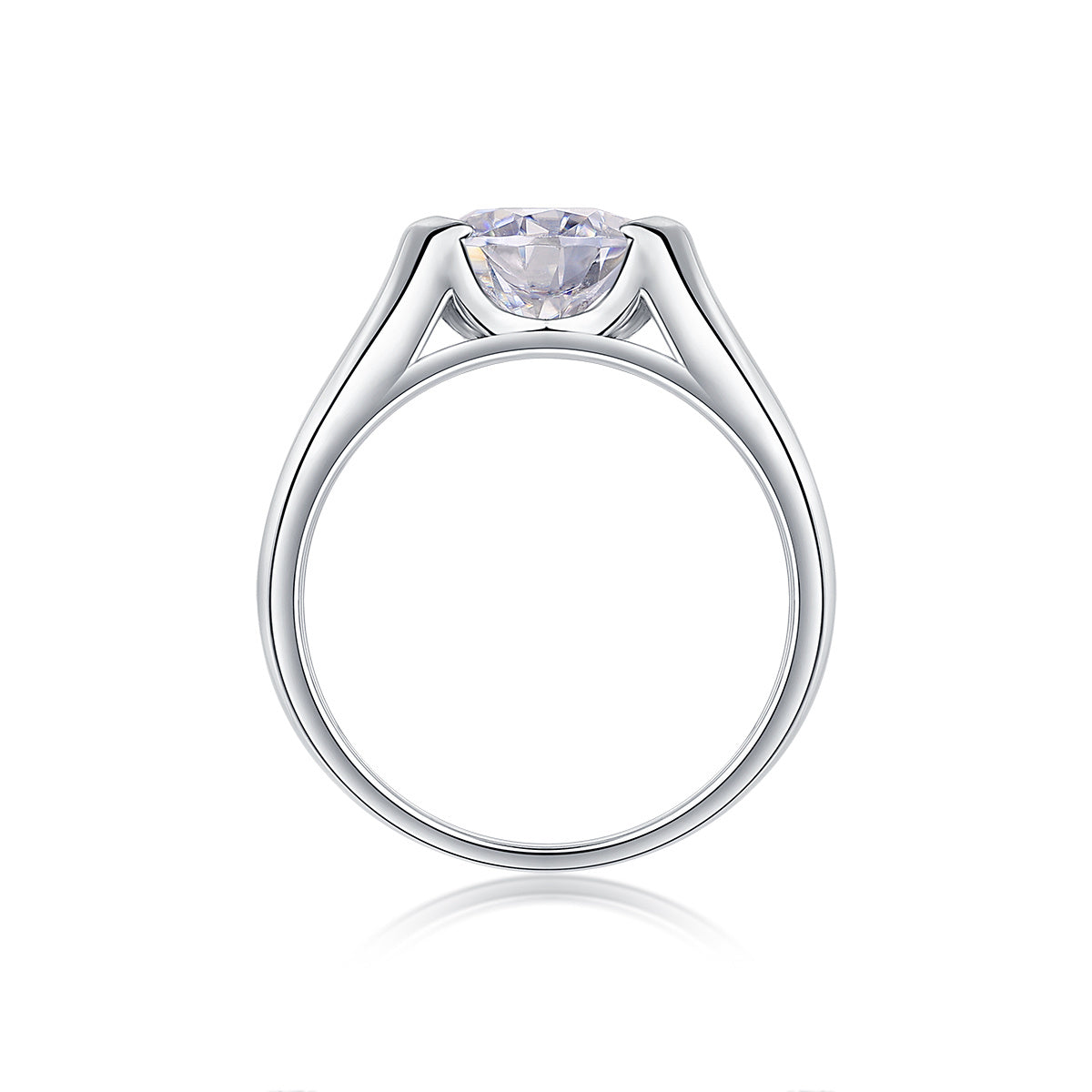 Women's Luxury Ring Moissanite Diamond Ring S925 Sterling Silver Ring 18k White Gold Plated Engagement Women Ring