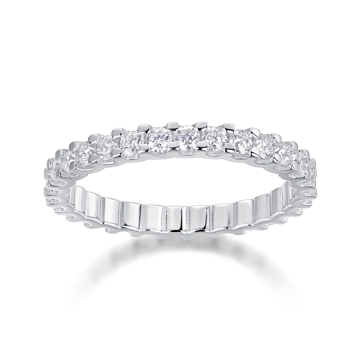 Women's Luxury Ring Moissanite Diamond Ring 925 Sterling Silver Rhodium Plated Fashionable Women Engagement Ring