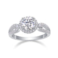 Women Luxury Ring Moissanite Large Diamond Ring S925 Sterling Silver Rhodium-Plated Fashhion Women Engagement Ring
