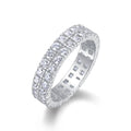 Women's Luxury Ring Multi-Row Moissanite Diamond Ring 925 Sterling Silver Ring Women Fashion Engagement Ring