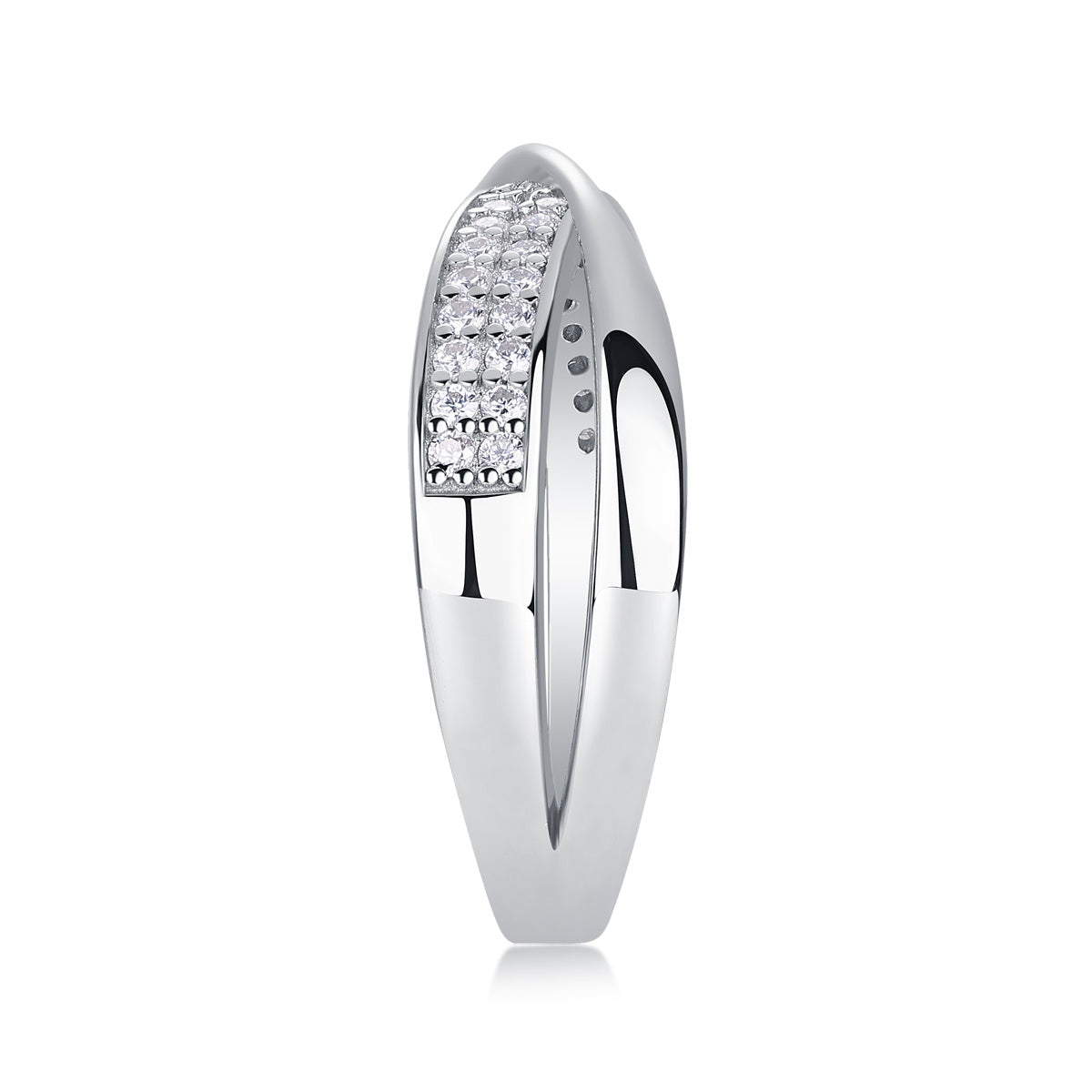 Luxe ring voor dames, moissanite diamanten ring, 925 zilver en 14k verguld, verlovingsring, Infinity design, zilveren ring voor dames