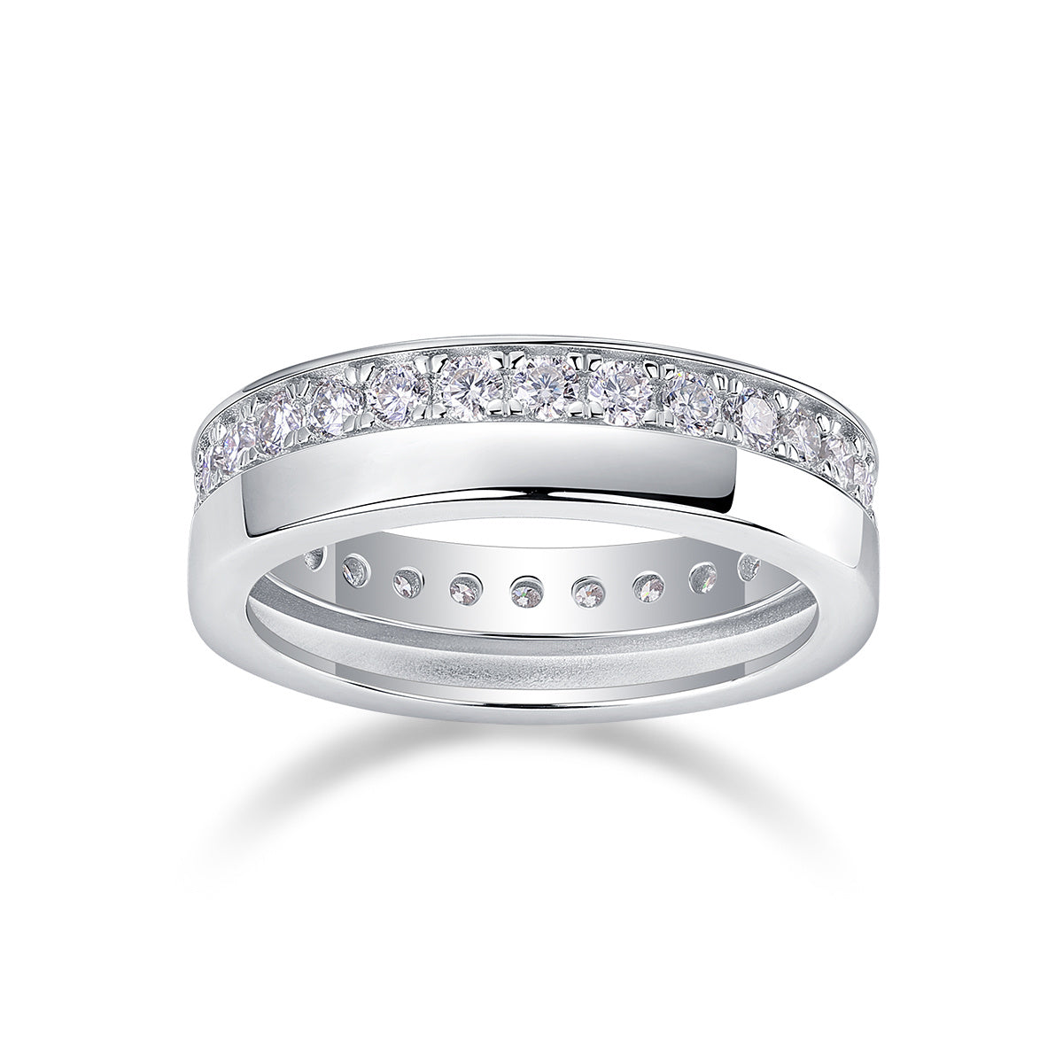 Women Luxury Ring S925 Sterling Silver Moissanite Plated Diamond Ring High Quality Engagement Silver women's Rings