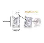 Women's Luxury Earrings Studs Set 925 Sterling Silver Moissanite Diamond Earrings 18K Gold Plated  Stud Earrings