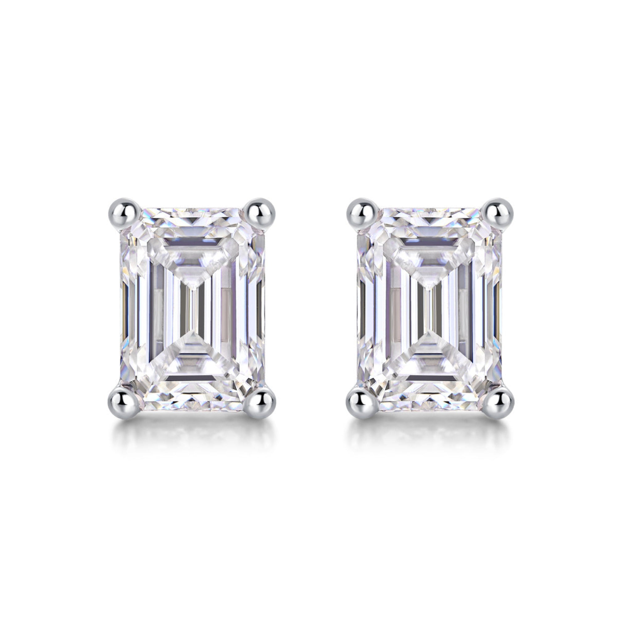 Women's Luxury Earrings Studs Set 925 Sterling Silver Moissanite Diamond Earrings 18K Gold Plated  Stud Earrings