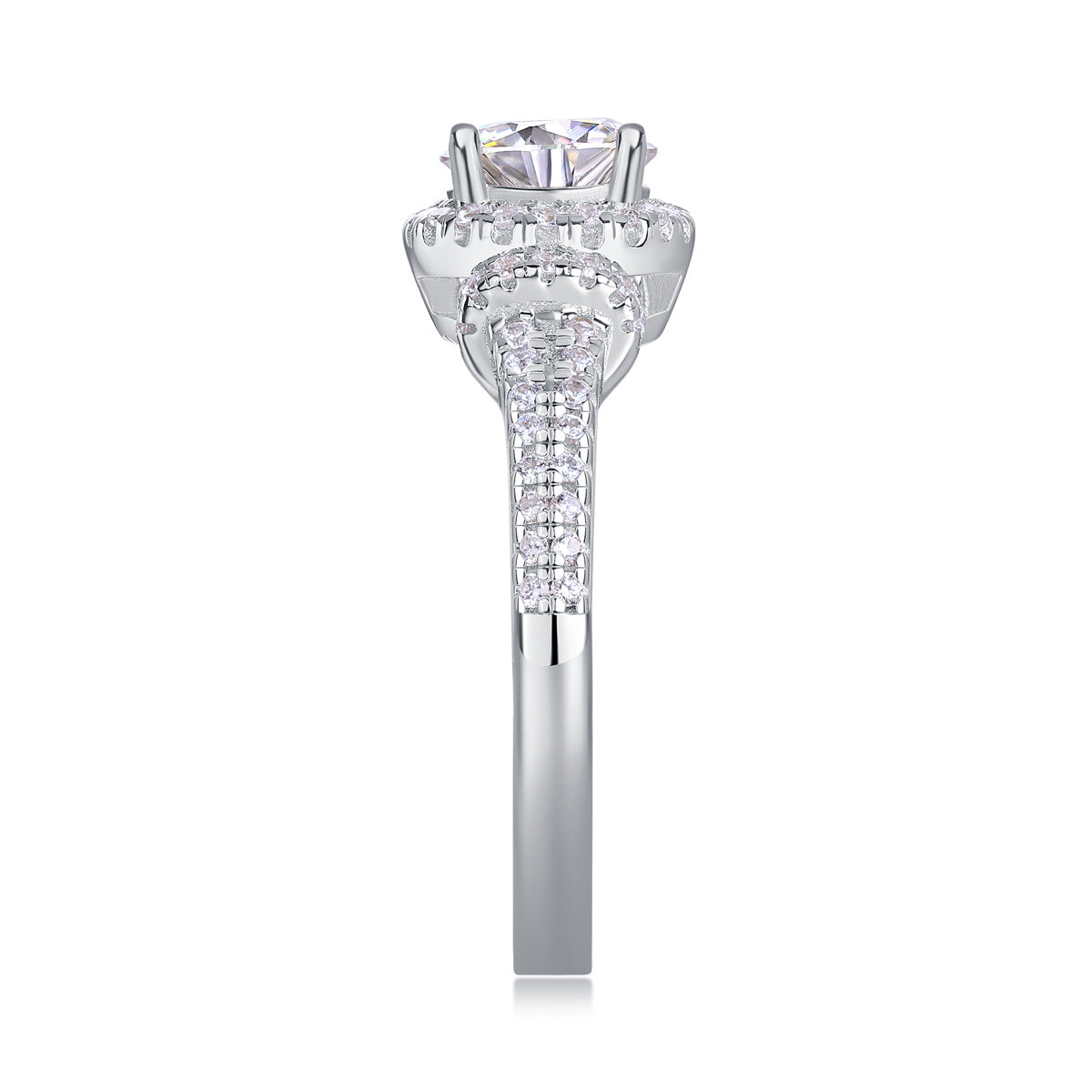 Women's Luxury Ring Moissanite Large Diamond 925 Sterling Silver Alternative Elegant Moissanite Fashion Women's Rings
