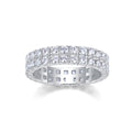 Women's Luxury Ring Multi-Row Moissanite Diamond Ring 925 Sterling Silver Ring Women Fashion Engagement Ring