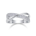 Women's Luxury Ring  Moissanite Diamond Ring 925 Silver & 14k Gold Plated Engagement Ring Infinity Design Women Silver Ring