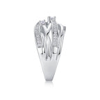 Women Luxury Ring S925 Sterling Silver Sparkling Stones Diamond Ring Silver Color Plated Rings Women Engagement Ring