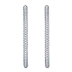 Women's Luxury 925 Sterling Silver Earring Moissanite Hoop Earrings Chic Round Ring Silver Moissanite Women's Earring