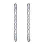 Women's Luxury 925 Sterling Silver Earring Moissanite Hoop Earrings Chic Round Ring Silver Moissanite Women's Earring