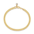 Women's Luxury Bracelet Moissanite Diamond  S925 Sterling Silver Bracelet 18K Gold Plated Cuban Chain Women Bracelet