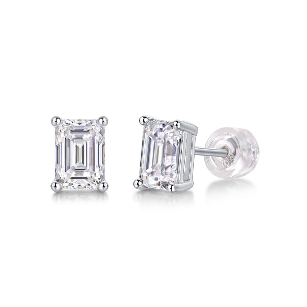Women's Luxury Earrings Studs Set 925 Sterling Silver Moissanite Diamond Earrings 18K Gold Plated  Stud Earrings