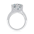 Women's Luxury Ring S925 Silver Large Diamond Ring Elegant Classic Moissanite Silver Ring Sterling Silver Women Ring