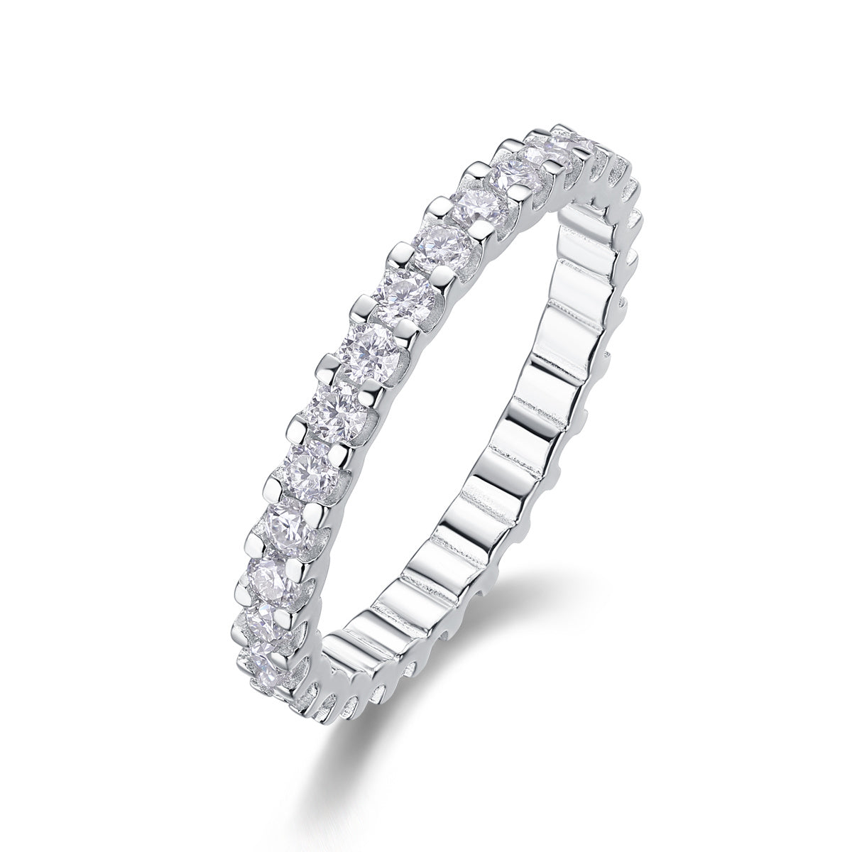 Women's Luxury Ring Moissanite Diamond Ring 925 Sterling Silver Rhodium Plated Fashionable Women Engagement Ring