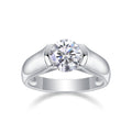 Women's Luxury Ring Moissanite Diamond Ring S925 Sterling Silver Ring 18k White Gold Plated Engagement Women Ring