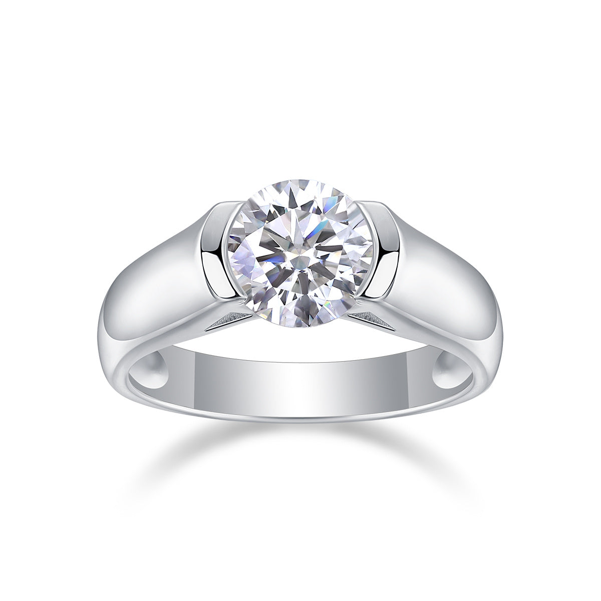 Women's Luxury Ring Moissanite Diamond Ring S925 Sterling Silver Ring 18k White Gold Plated Engagement Women Ring